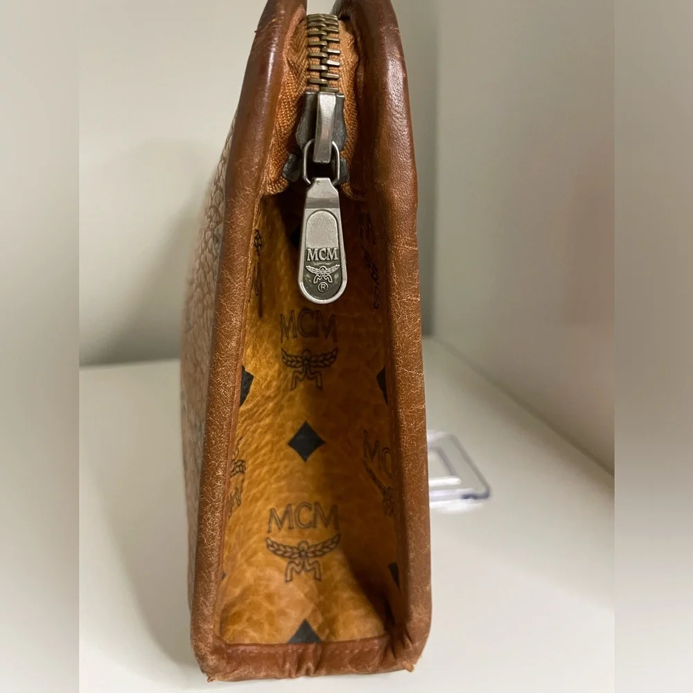 MCM Leather Clutch Vintage Bag Authentic